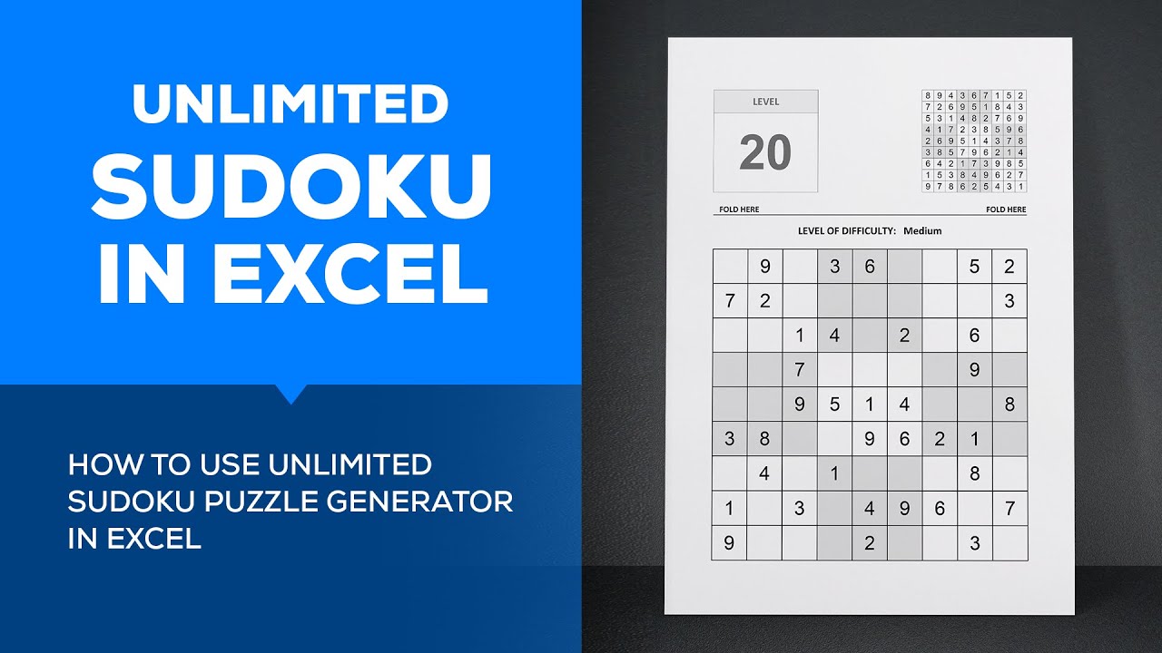 Sudoku Puzzle Generator Fun SpreadSheet